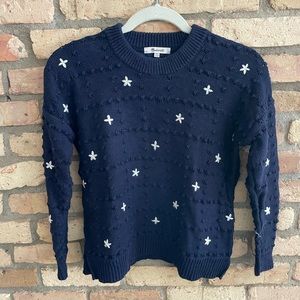Madewell embroidered cotton sweater